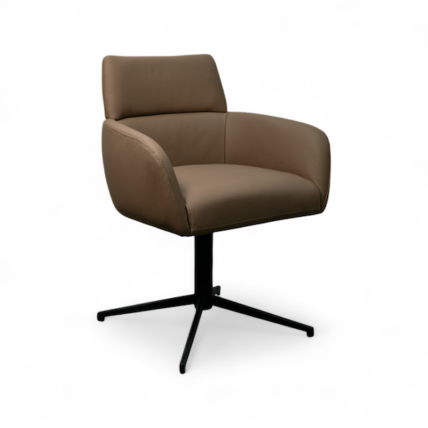 Spisebordsstol i læder