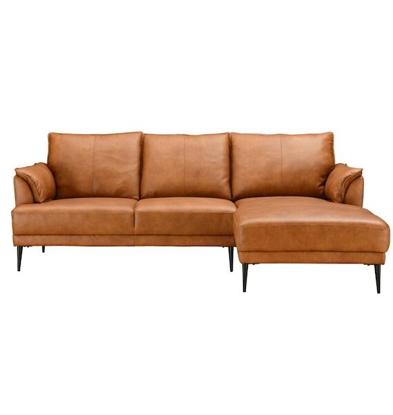 Brun læder sofa